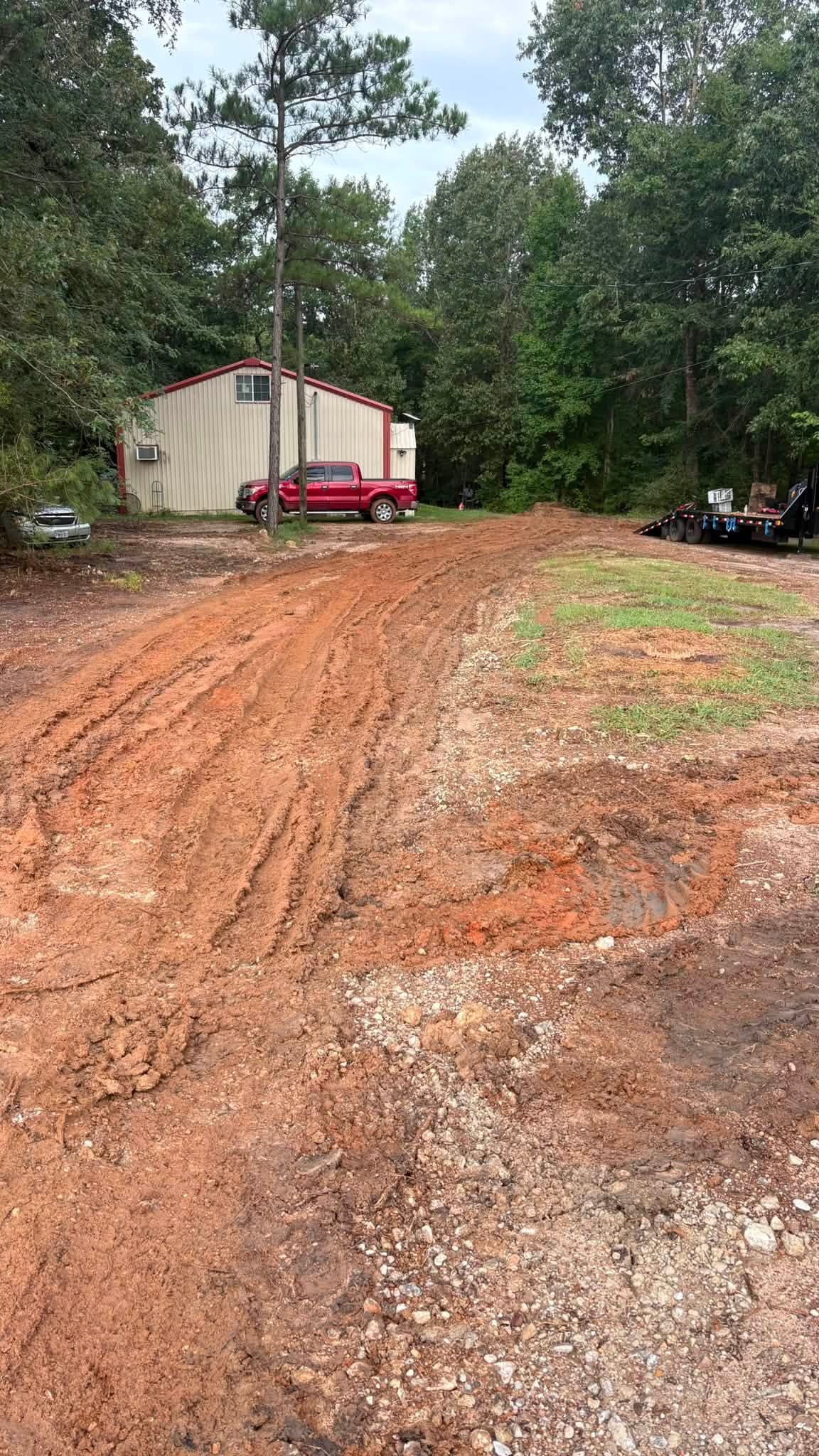 Cleared and graded land